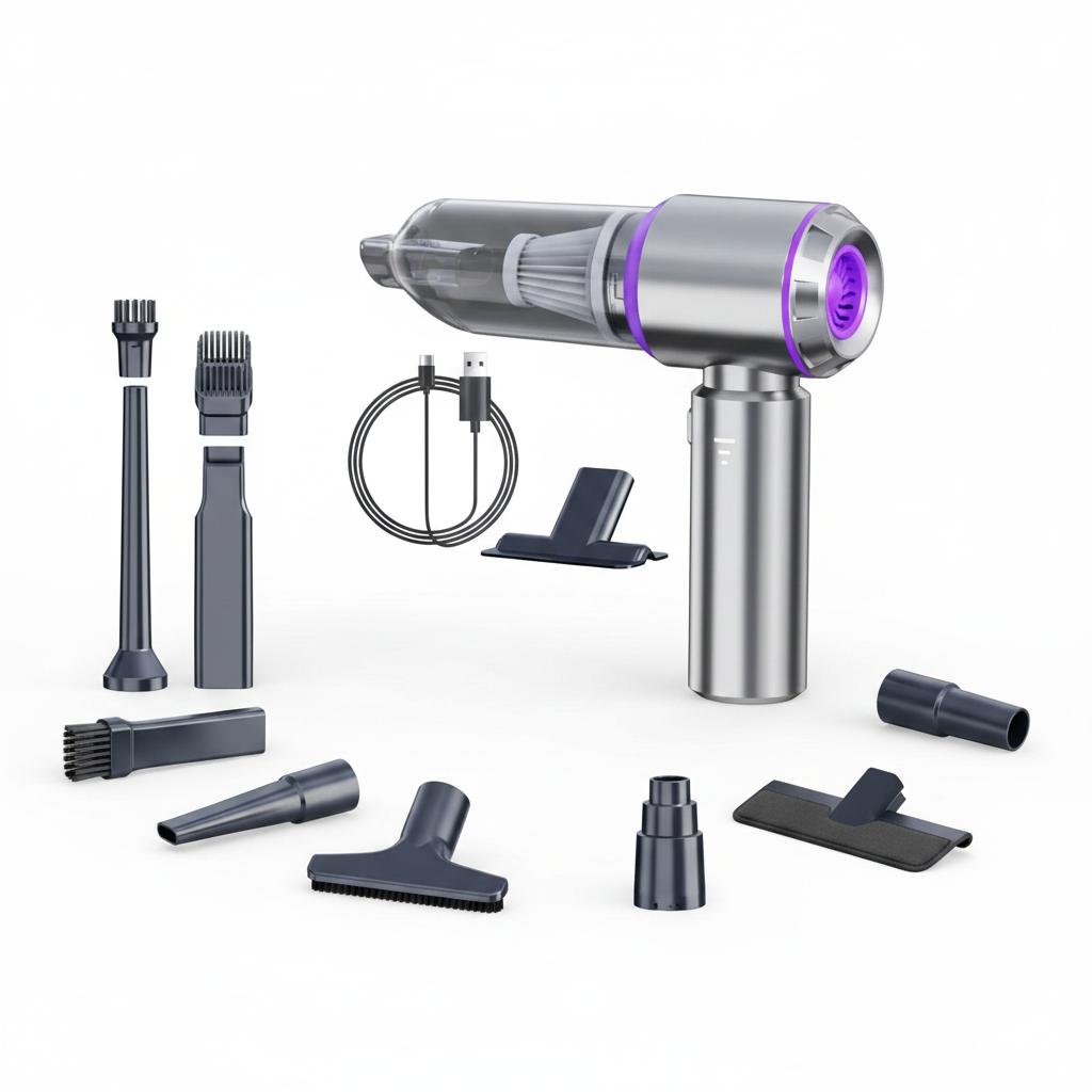 Aspirateur Portable 4-en-1 – Puissant, Compact & Polyvalent